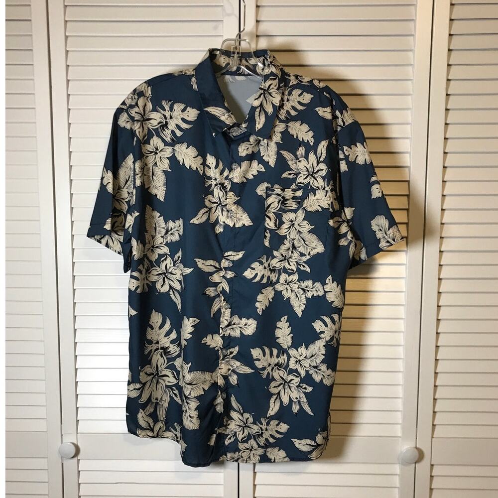 Shein Hawaiian Collared Short-Sleeve Men Shirt XL